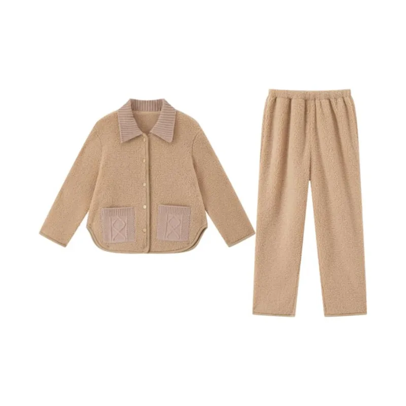 Yiner Life Pajama Set Women's Light Camel-0