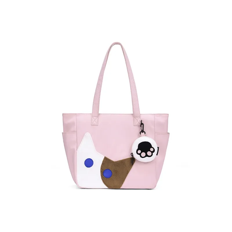 NOXXON Nylon Shoulder Bag Tote Regular Women's Nude Pink/Sea Blue-0