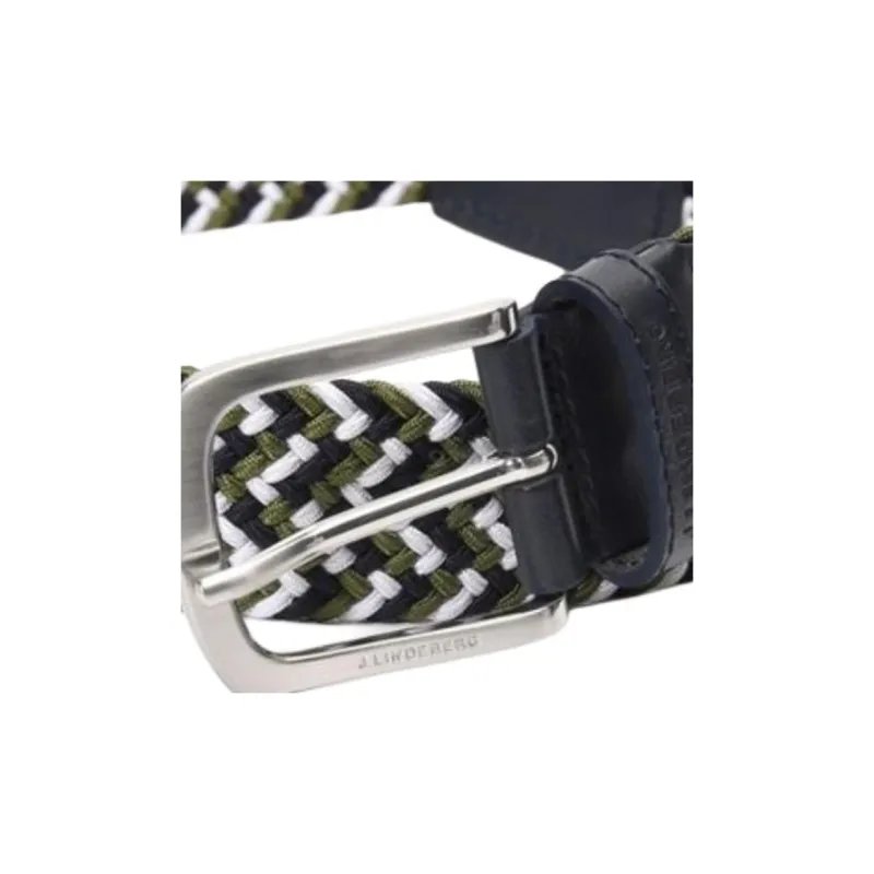 J.Lindeberg Woven Design Leather Belt Men's Multicolor Width 3.5CM-1