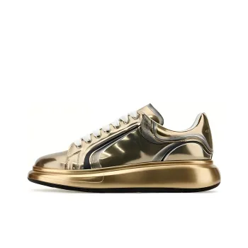 Alexander McQueen Oversized Low Top Skateboard Shoes Men's Gold