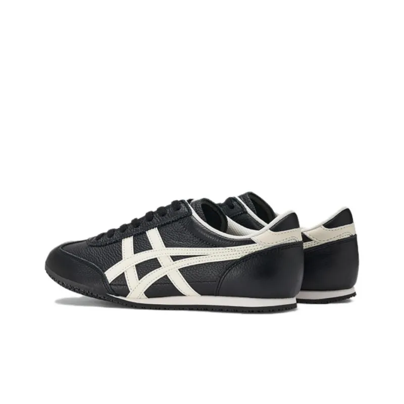Onitsuka Tiger Machu Racer Anti Slip Wear Resistant Low Top Casual Shoes Unisex Black White-2