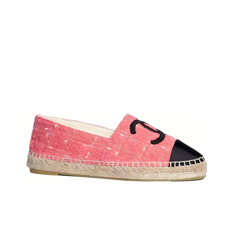 CHANEL Casual Single Shoes Women's Pink Black-1