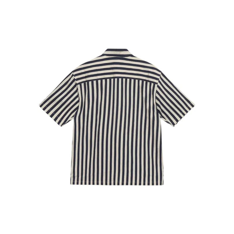 Stussy Boxy Flat Striped Hem Shirt-1