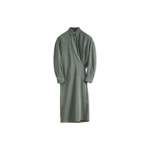 Lemaire Long-Sleeved Dresses Women's Smoke Gray