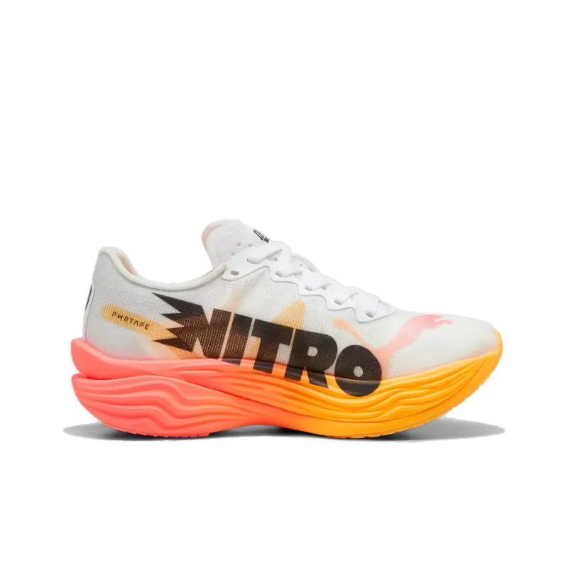 PUMA Deviate NITRO Elite Anti Slip Wear Resistant Low Top Casual Running Shoes Women's White Black-1