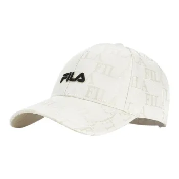 FILA Polyester, Cotton Baseball Caps Unisex Cloud White Color