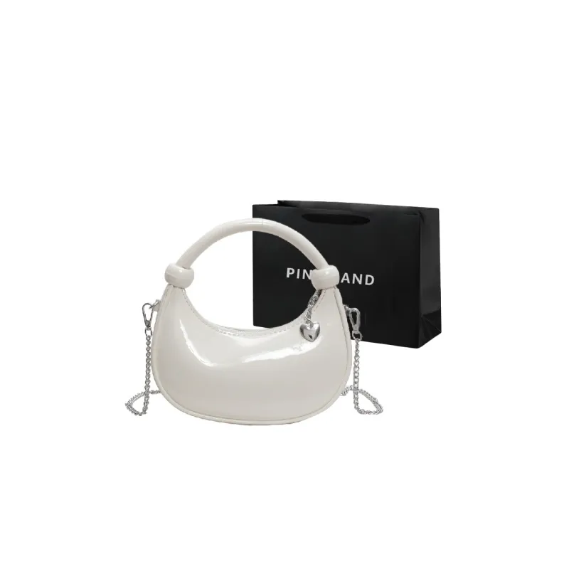 PINK·LAND Pu Handbag Shoulder Bag Regular Women's Silver/White/Black/Red/Gold-3
