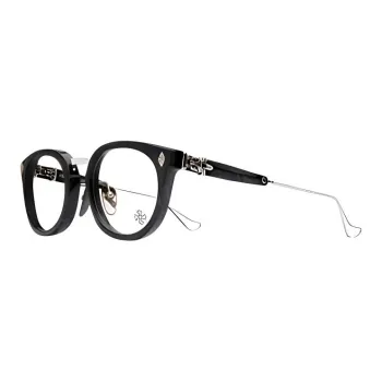 Chrome Hearts Irregular Shape Eyeglass Frames Unisex Black/Silver