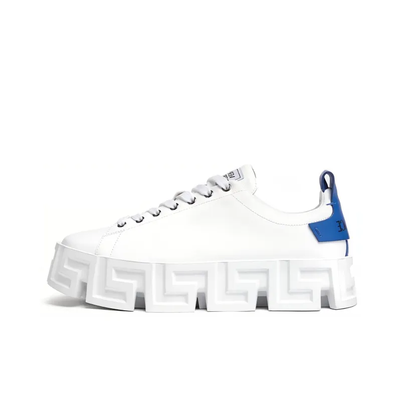 VERSACE Greca Labyrinth Lace Up White White Blue-0