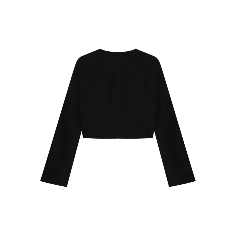 THE SEA LIFE Cropped Coat Women's Black Mage-1