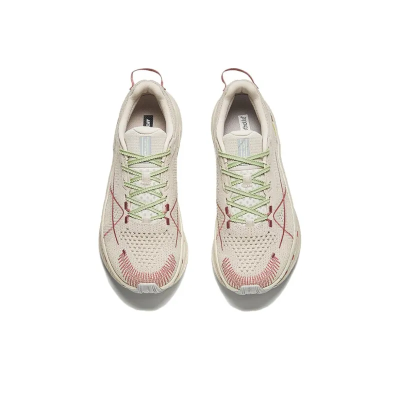 Anta Anti Slip Wear Resistant Low Top Running Shoes Women's Beige Red-2