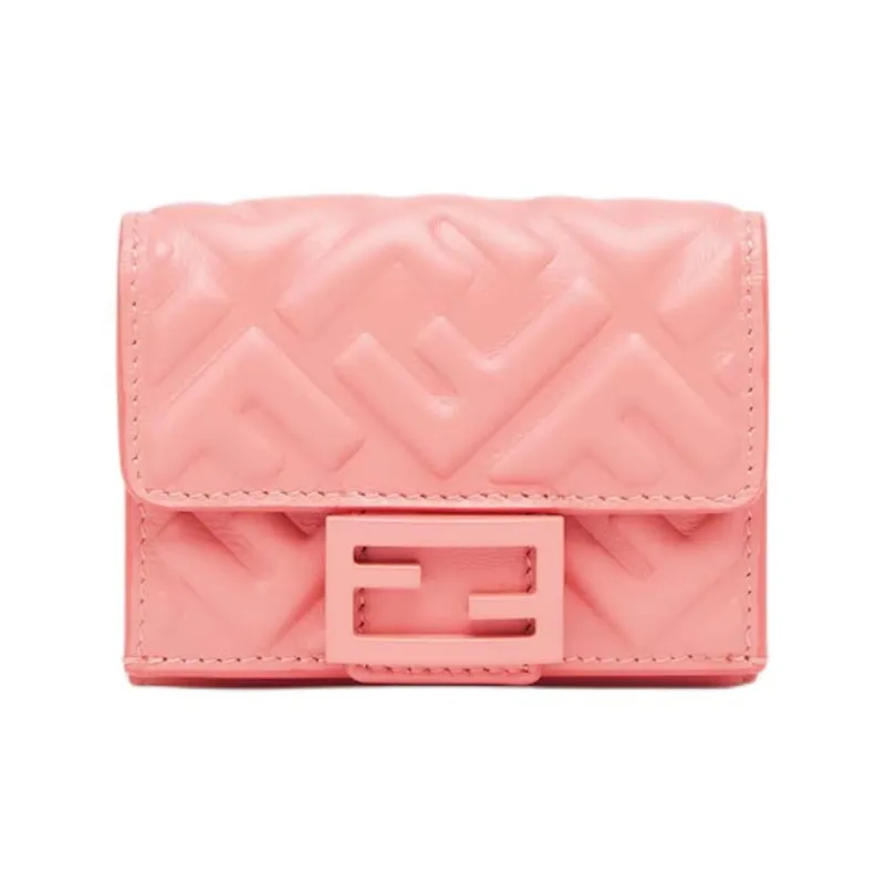 FENDI Leather Wallet Women's Pink-0