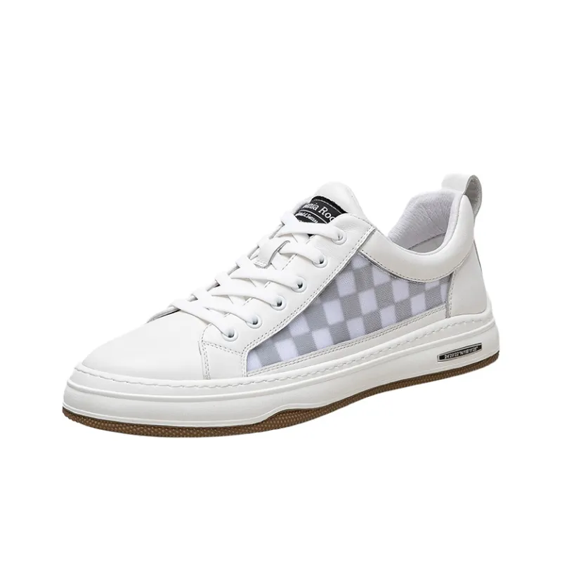 OCEANIA ROO Australasian Kangaroo Non slip Lightweight Low Top Skateboard Shoes Men's White-0