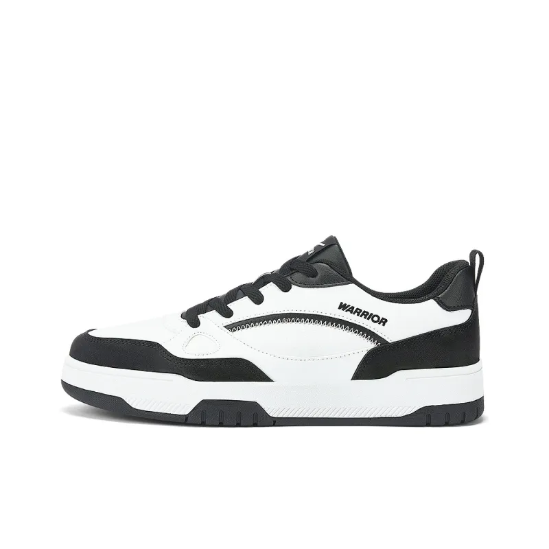Warrior Comfortable Versatile Trendy Casual Anti Slip And Wear Resistant Low Top Skateboard Shoes Men's White Black-0