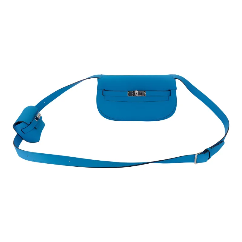 HERMES Kelly Swift Leather Kelly Bag Crossbody Bag Shoulder Bag Women's 0F Bleu Frida Frida Blue-1