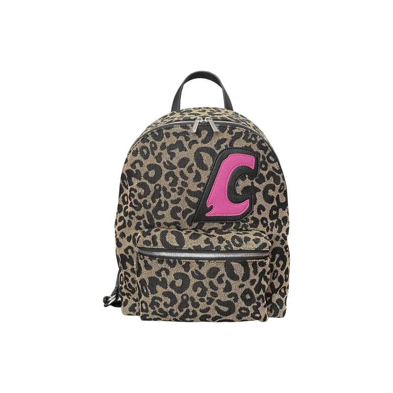 CULTIVATOR Fabric Backpack Medium Size Unisex Leopard Print-0