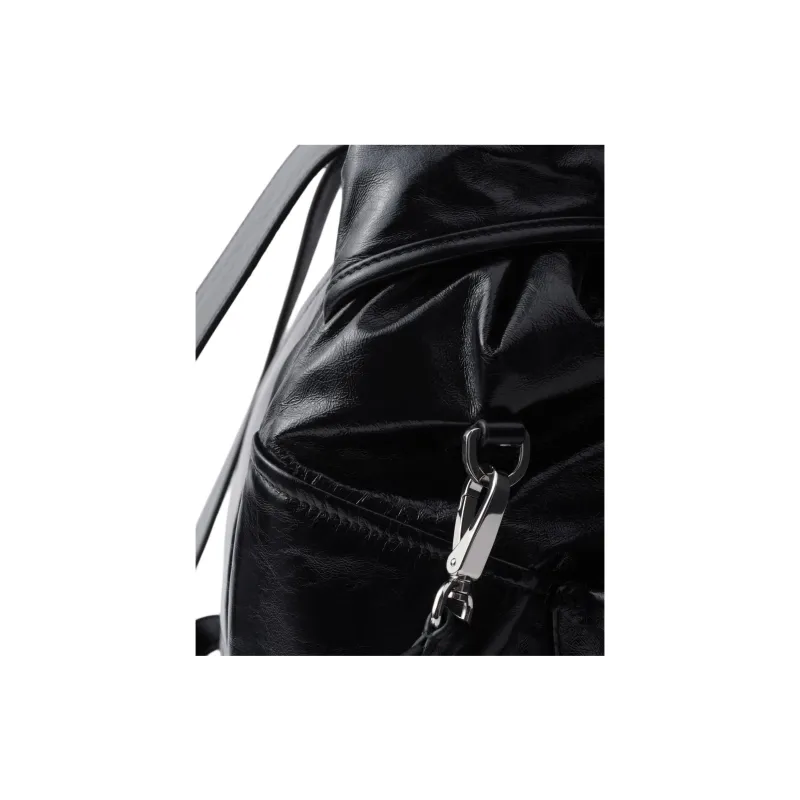 PRADA Leather Backpack Men's Black-4