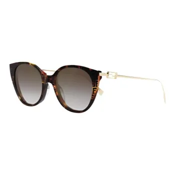 FENDI Irregular Shape Sunglasses Women's Tortoiseshell