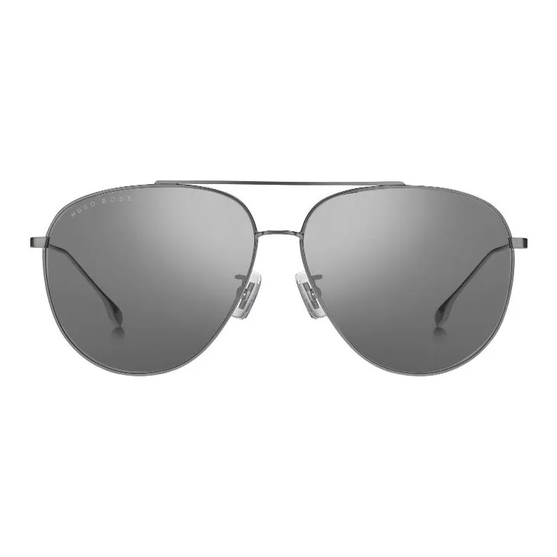 HUGO BOSS Titanium Aviator Sunglasses Men's Gray-2