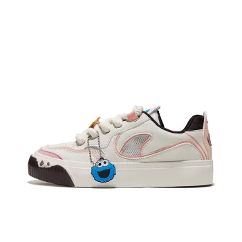 ZHIMAJIE x Feiyue Cushioned Wear-Resistant Breathable Low-Top Casual Skateboard Shoes Women's Beige Pink