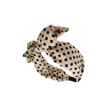 VERENA REINE Cotton And Linen Fabric Headband Hair Accessory Women's Light Coffee