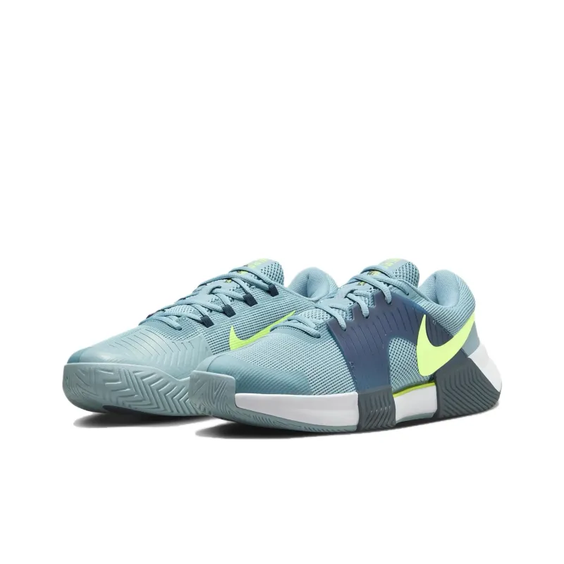 Nike GP Challenge 1 Abrasion Resistant Low Top Tennis Shoes Men's Blue Green-2