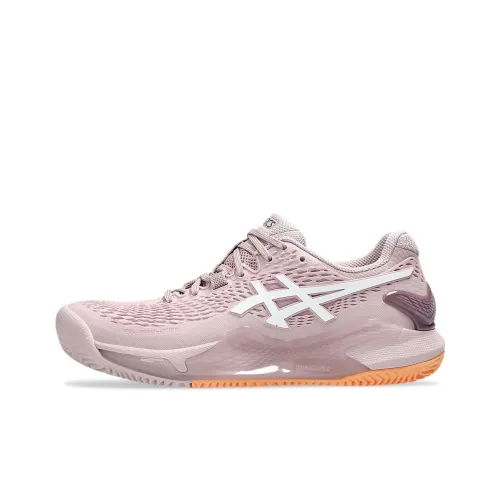 Asics Gel-Resolution 9 Tennis Shoes Unisex Low-Top Divide Water Rose/White/Gray