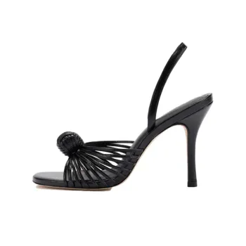 Larroude Valerie Strap Sandals 9.5cm Women's Black