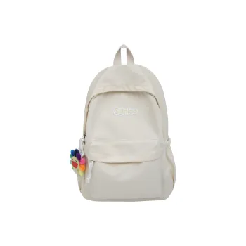 MOK Nylon Fabric Small Backpack Regular Women's White/Black/Blue/Pink