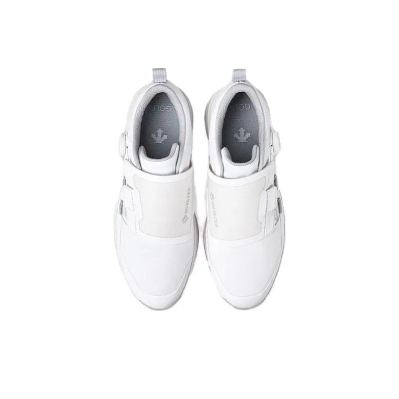 DESCENTE Enerzite Slip Resistant Waterproof And Breathable Low Top Golf Shoes Men's White Gray-3