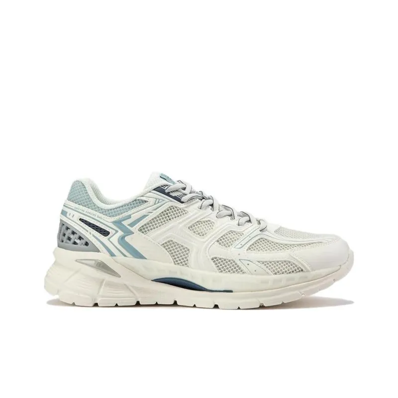 361° Cushioning Wear Resistant Low Top Running Shoes Men's White Blue-1