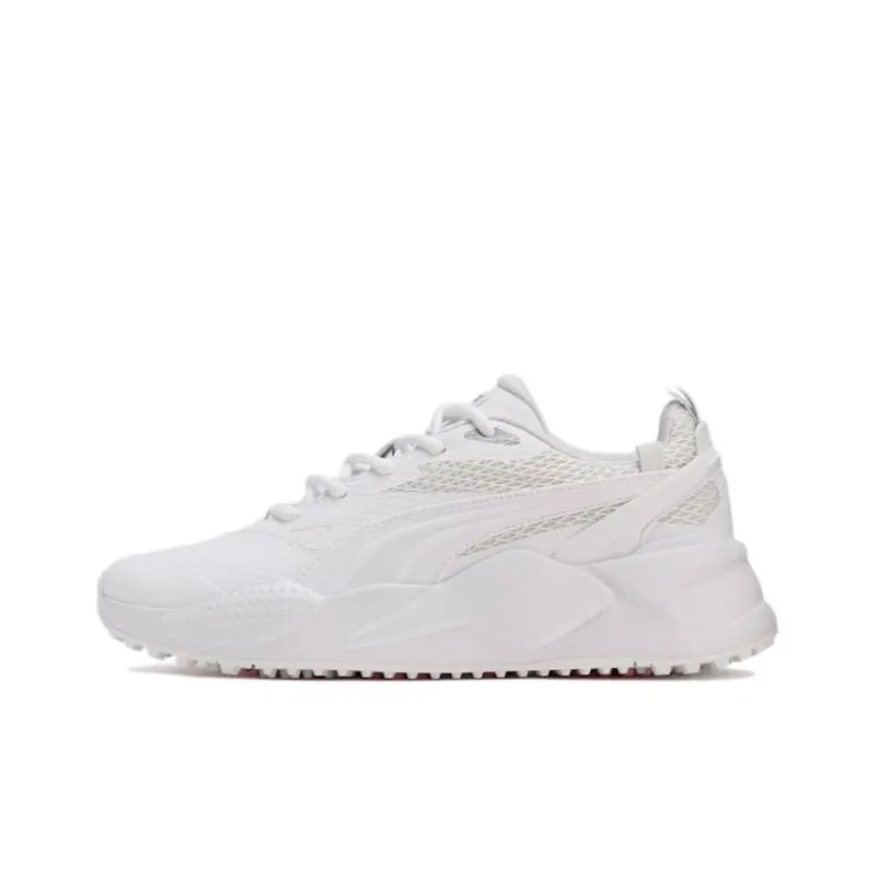 PUMA GS X Efekt Anti Slip Wear Resistant Low Top Golf Shoes Women's White Pink-0