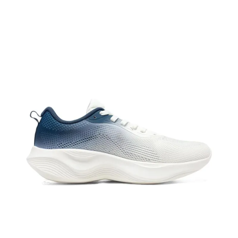 361° Cushioning Wear Resistant Low Top Sprint Running Shoes Men's White Blue-1