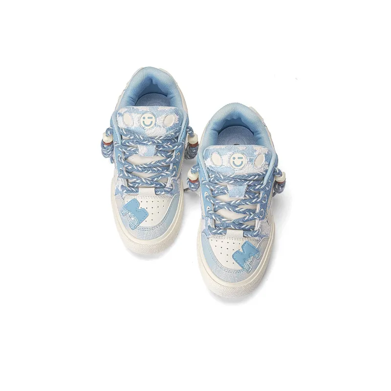 MINISO Low-Top Skateboard Shoes Unisex Marine Blue-4