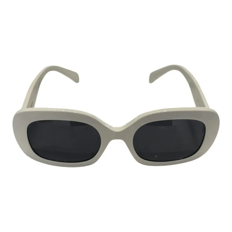 CELINE Irregular Shape Sunglasses Women's White-1