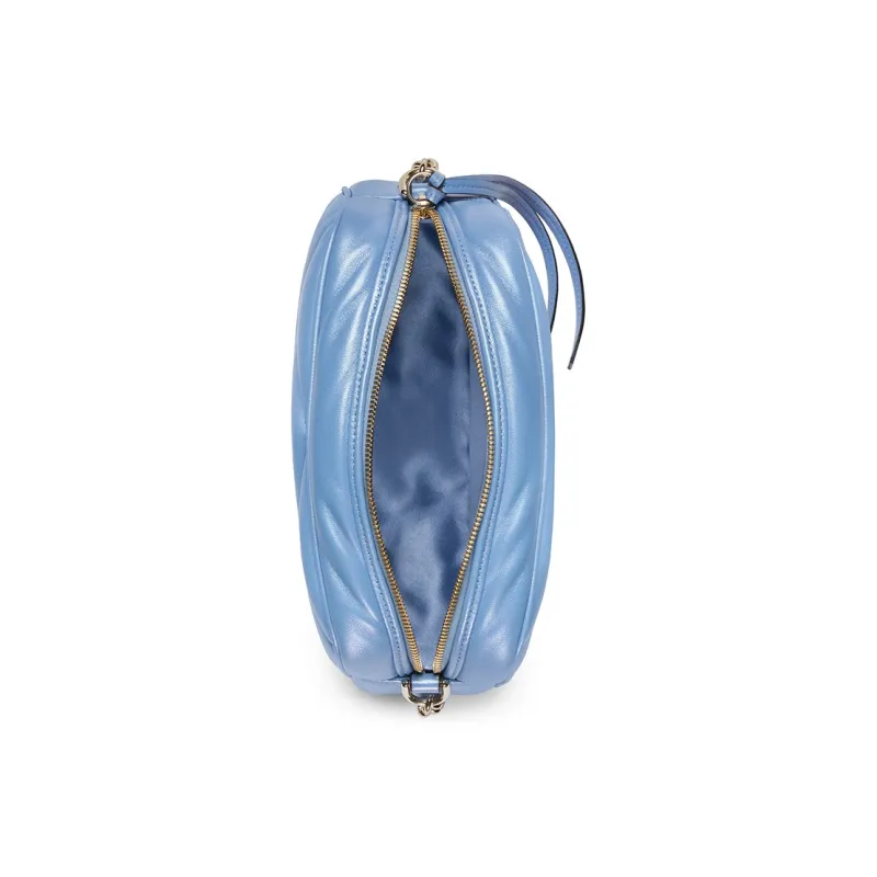 GUCCI Marmont Leather Crossbody Bag Shoulder Bag Women's Light Blue-6
