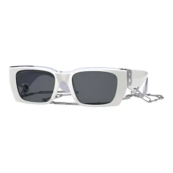 Burberry Subject To Official Website Square Sunglasses Women's White/Gray