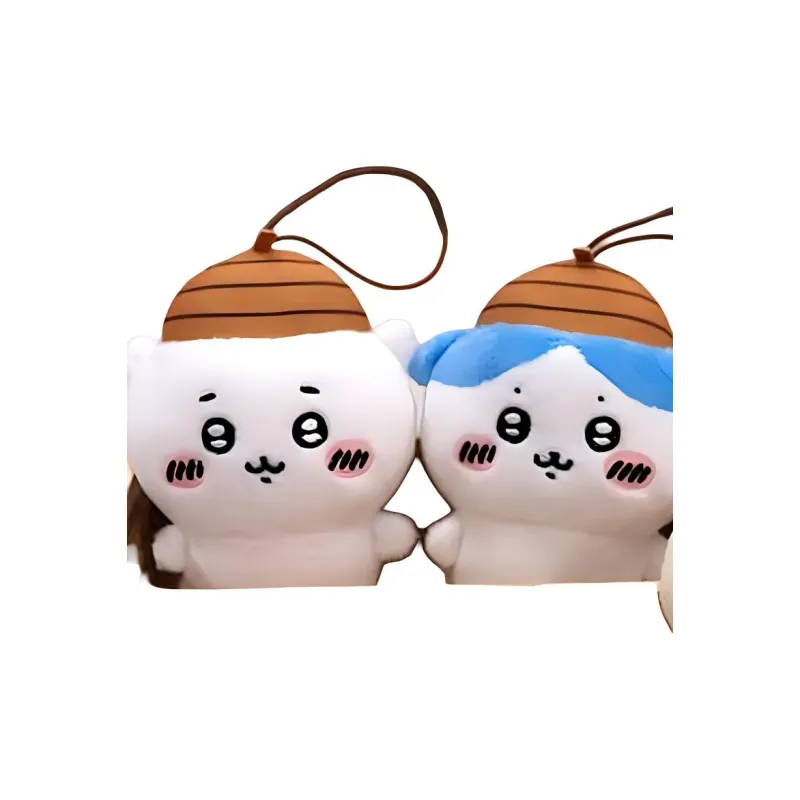 Chiikawa Curved Hats & Caps, Chiikawa, Hachiware, Usagi Dolls Plush Pendant Small Size Tall-1