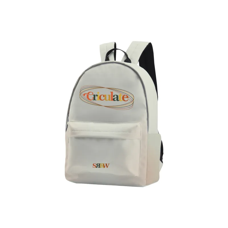 SRRW PU Students Backpack Regular Unisex Ecru-2