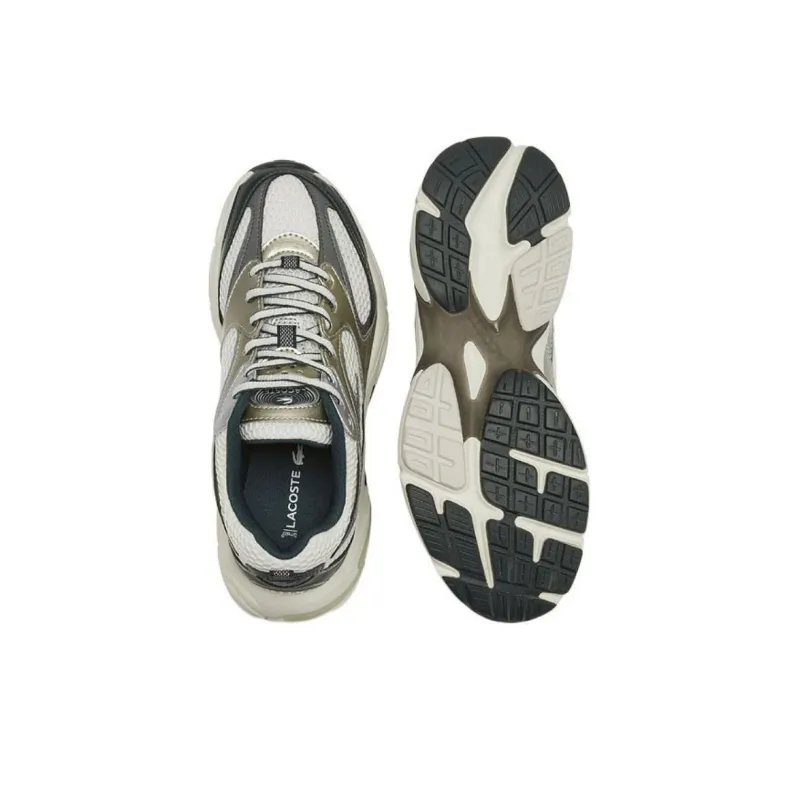 LACOSTE Breathable Lightweight Low Top Casual Shoes Women's Dark Green-4