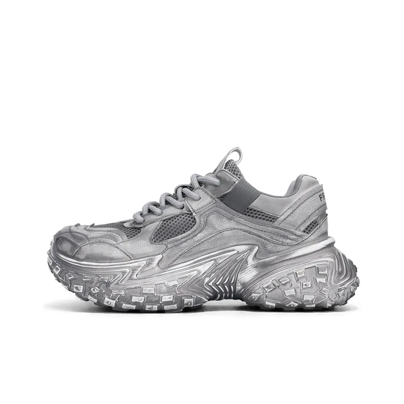 Yalu Abrasion Resistant Lightweight Height Increasing Low Top Chunky Sneakers Men's-10
