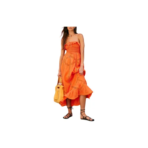 FREE PEOPLE Sleeveless Dresses Women's Secret Ibis Combo/Orange