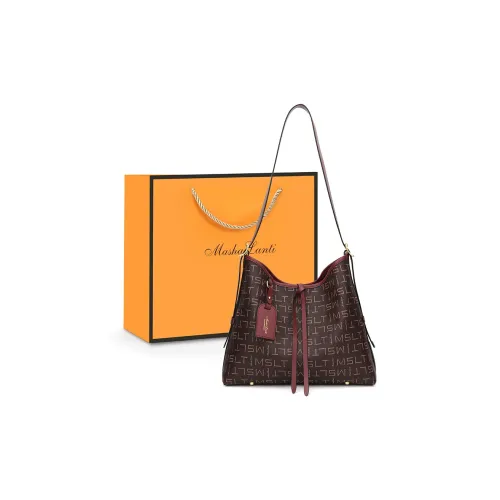 MashaLanti Shoulder Bags Brown With Burgundy