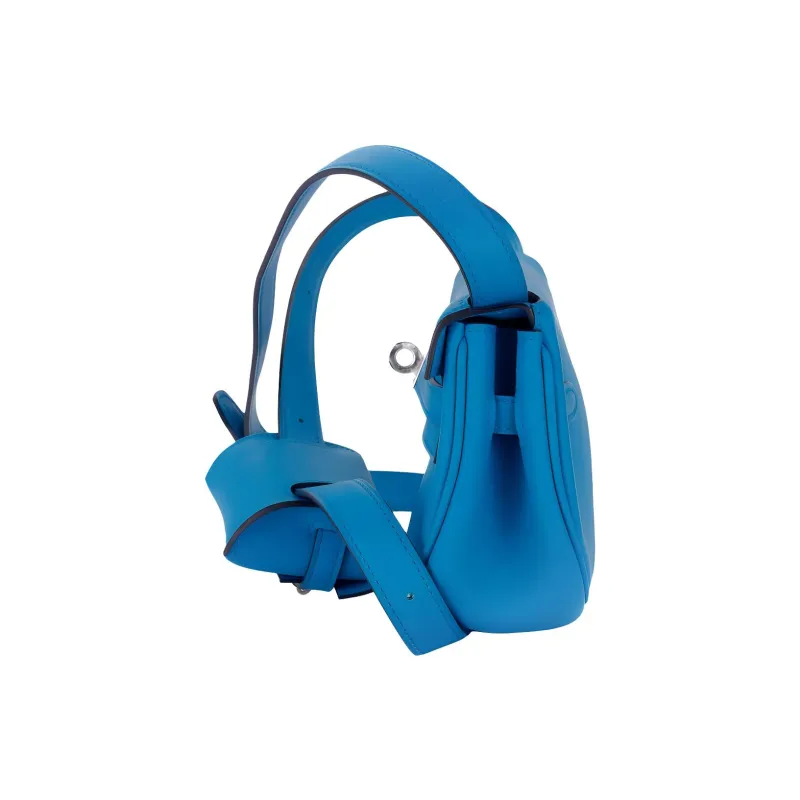 HERMES Kelly Swift Leather Kelly Bag Crossbody Bag Shoulder Bag Women's 0F Bleu Frida Frida Blue-5