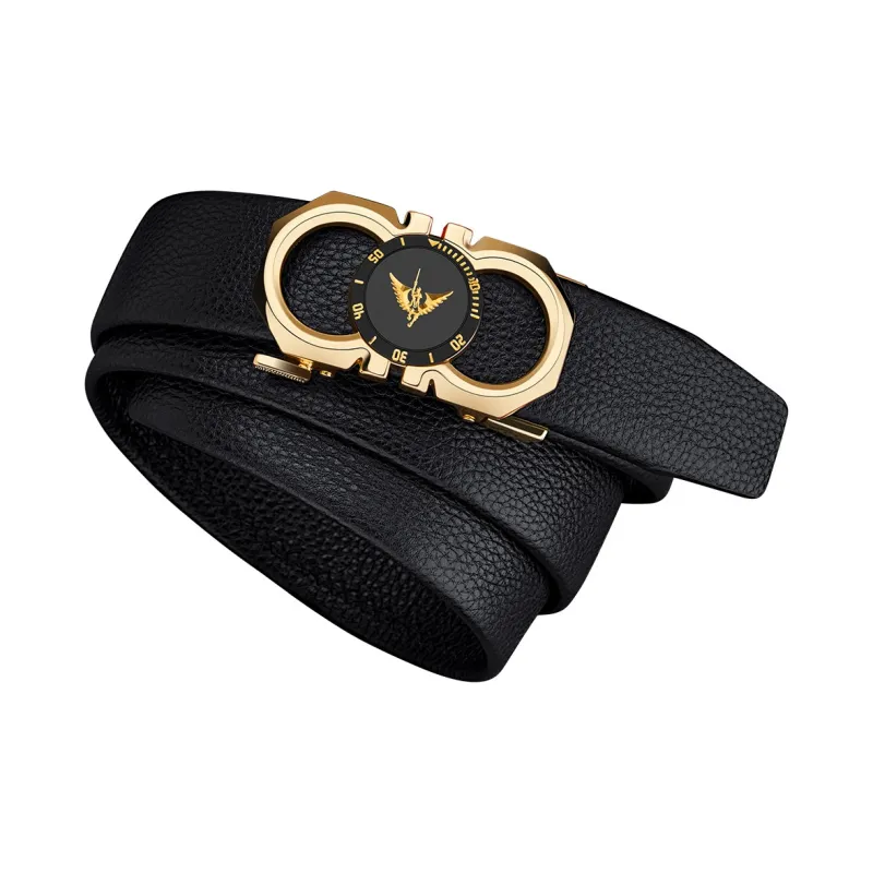 WilliamPOLO Cow Leather Leather Belts Men's 3.5cm Width-2