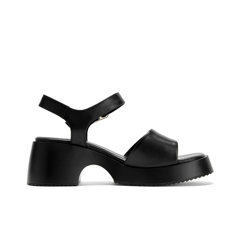 NINE WEST Strap Sandals 5cm Women's Black-3