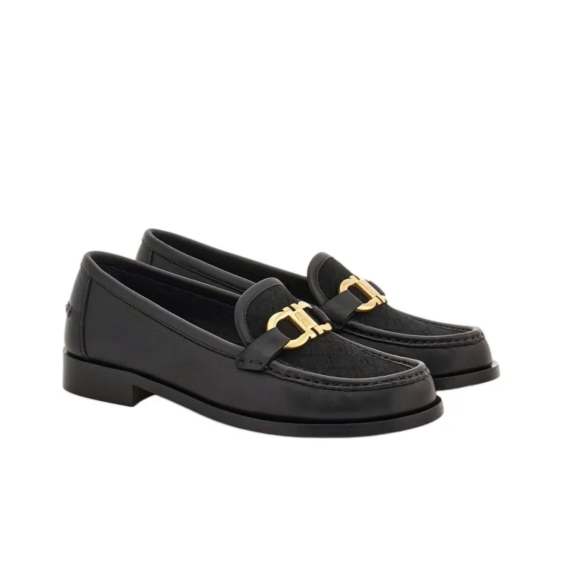 FERRAGAMO GANCINI Loafers Women's Black-2