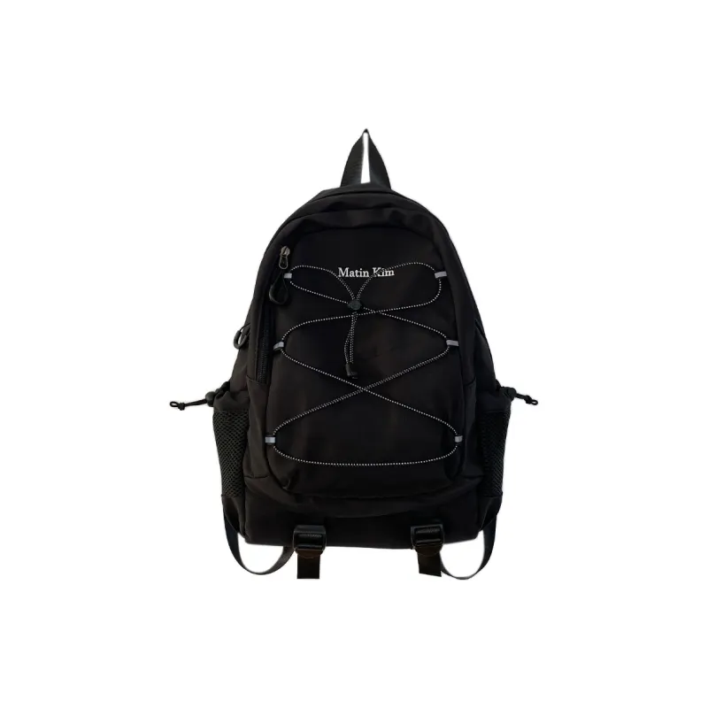 KAMLUI Nylon Fabric Carry Backpack Unisex Black/Purple/Blue-10