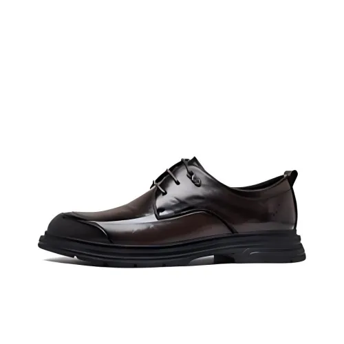 G.N.SHIJIA Dress Shoes Men Low-Top Brown