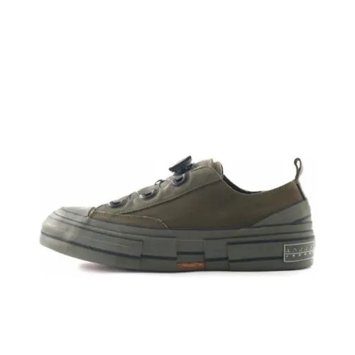 VESSEL G.O.P. Lows For Y'S Olive Anti Slip Wear Resistant Low Top Skateboard Shoes Unisex Olive Green